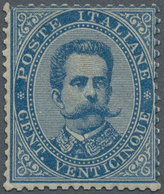 Italien: 1879, 40c. Blue, Fresh Colour, Well Perforated, Unmounted Mint, Slight Corner Creases, Sign - Ongebruikt