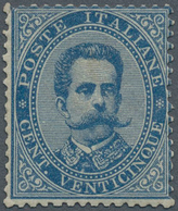 Italien: 1879, 40c. Blue, Fresh Colour, Well Perforated, Unmounted Mint, Slight Corner Creases, Sign - Nuovi