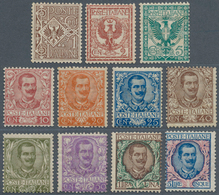Italien: 1901, 'Floreale' Definitives (Victor Emanuel III. And Coat Of Arms) Complete Set Of 11 Unus - Ongebruikt