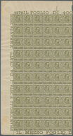 Italien: 1901, Vittorio Emanuele III, 45c. Olive Part Sheet Of 60, Mint Never Hinged, Little Uneven - Nuovi