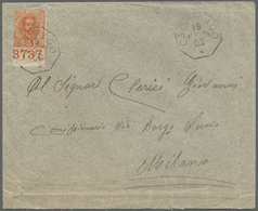 Italien: 1902, 20 Cent Umberto I From The Bottom Margin With Plate Number 3737. Certificate Vicario. - Ongebruikt