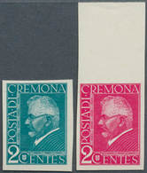 Italien: 1924: "POSTA DI CREMONA 2 CENTES" ECKERLIN ESSAYS (probably Picturing Dr Eckerlin) Printed - Nuovi