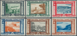 Italien: 1933, Zeppelin, 3l. To 20l., Complete Set Of Six Values, Unmounted Mint. Sass. PA45/50, 400 - Mint/hinged