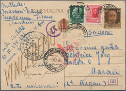 Italien: 1944, 30Ct.+20Ct.+25Ct. "Repubblica Sociale Italiana" Postal-stationery With Additional Fra - Ungebraucht