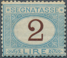 Italien - Portomarken: 1870, 2l. Blue/brown, Fresh Colour, Slightly Uneven Perfs At Top, Mint O.g. W - Segnatasse