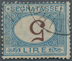 Italien - Portomarken: 1874, 5l. Blue/brown With Inverted Overprint, Fresh Colour, Well Perforated, - Impuestos