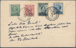 Italienische Post In Der Levante: 1914, Four Stamps Imprinted "GERUSALEMME" With Datestamp Of The It - Emissions Générales