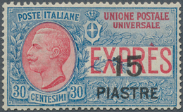 Italienische Post In Der Levante: 1922, Constantinople. 15pia On 30c Express, Original Gum With Smal - Emissioni Generali