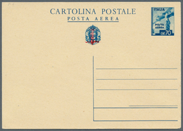 Italien - Ganzsachen: 1943-1945, Air Mail Postal Stationary Cards, Unused, Complete Set Of 6 Cards ( - Entiers Postaux