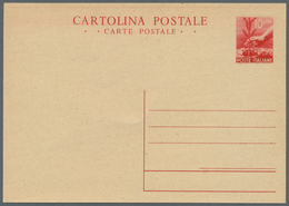 Italien - Ganzsachen: 1945, Stationery Card 10l. Red On Cream, Unused, Very Good Condition. Mi. 500, - Interi Postali