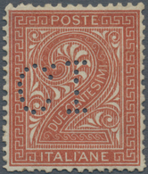 Italien - Besonderheiten: 1887, Numeral Issue 2c. Red-brown With Perfin 'C.1' For Advertising Envelo - Zonder Classificatie