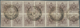 Österreich - Lombardei Und Venetien: 1850, 30 C. Braun, Type I, Farbfrischer Und Allseits Voll- Bis - Lombardo-Veneto