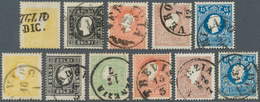 Österreich - Lombardei Und Venetien: 1858/1862, 2 So Gelb - 15 So Blau, Komplette Gestempelte Ausgab - Lombardo-Vénétie