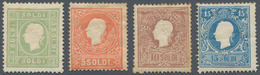 Österreich - Lombardei Und Venetien: 1859/1862, 3 So Grün, 5 So Rot, 10 So Braun U. 15 So Blau, Je T - Lombardo-Veneto