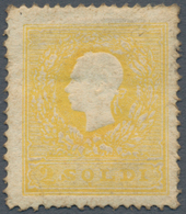 Österreich - Lombardei Und Venetien: 1858, 2 Soldi Gelb, Type I, Ungebraucht Mit Originalgummi. Gute - Lombardy-Venetia