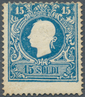 Österreich - Lombardei Und Venetien: 1859, 15 So. Blau, Type II, Farbfrisches Exemplar In Guter Zähn - Lombardy-Venetia