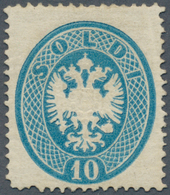 Österreich - Lombardei Und Venetien: 1863, 10 So Blau, Gez.14, Ungebraucht Mit Vollem Originalgummi, - Lombardy-Venetia