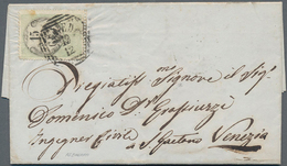 Österreich - Lombardei Und Venetien - Stempelmarken: 1855, 15 Cent. Buchdruck, übergehend Entwertet - Lombardo-Veneto