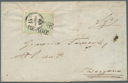 Österreich - Lombardei Und Venetien - Stempelmarken: 1856: Fiskalmarke, 15 Centesimi Postalisch Gebr - Lombardije-Venetië