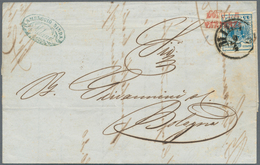 Österreich - Lombardei Und Venetien - Stempel: 1854/1857, 45 Kr Blau, Einzelfrankatur Auf Kompl. Fal - Lombardy-Venetia