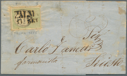 Österreich - Lombardei Und Venetien - Stempel: 1856, 15 C Grün/schwarz, Gut Gezähnt, Entwertet Mit L - Lombardo-Veneto