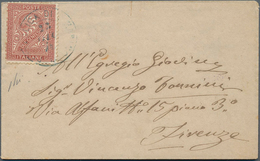 San Marino: 1876, Italy: 2 C Brick-red, Tied By Double Circle Dater REPUBBLICA DI S.MARINO, 23 DIC 7 - Other & Unclassified