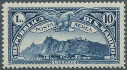 San Marino: 1931, Airmails 10l. Blue, Unmounted Mint, Signed. Sass. PA10, 1.125,- €. - Other & Unclassified