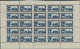 San Marino: 1932, 50 Years Death Of Giuseppe Garibaldi 1.25 Lire Blue Complete (folded) Sheet Of 25 - Other & Unclassified