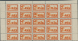 San Marino: 1932, 50 Years Death Of Giuseppe Garibaldi 2.75lire Orange Large (folded) Block Of 25 Wi - Altri & Non Classificati