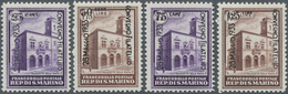 San Marino: 1933, Philatelic Congress, Complete Set Of Four Values, Unmounted Mint, Signed. Sass. 17 - Other & Unclassified