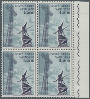 Vatikan: 1967, Airmail Issue 200l. With SHIFTED Bluish-grey (background) To The Left In A Block Of F - Altri & Non Classificati