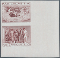 Vatikan: 1976, 100 L And 300 L Tiziano Vecellio, Imperforated Se-tenant Pair Of Proofs In Color Brow - Other & Unclassified