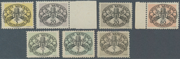 Vatikan - Portomarken: 1945, 5 C - 5 L "Coat Of Arms", Including Scarce 20 C On Grey Paper (Mi.8 Y I - Strafport