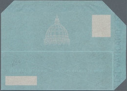 Vatikan - Ganzsachen: 1952, Airletter L. 80 "AEROGRAMMA" Blue, Unused. Variety: Missing Blue Print. - Postwaardestukken