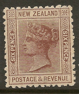 NZ 1882 6d SSF P12x11.5 4mm Wmk SG 212 HM #AOA11 - Unused Stamps