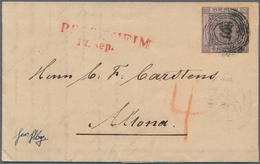 Baden - Marken Und Briefe: 1851, 9 Kr. Schwarz Auf Lilarosa (oben Berührt, Sonst Vollrandig) Auf Fri - Altri & Non Classificati