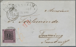 Baden - Marken Und Briefe: 1851 Ziffern 9 Kr. Mit Nr.St. "174" Auf Brief Von Mannheim 18.8.60 Nach T - Altri & Non Classificati