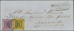 Baden - Marken Und Briefe: 1851/53, Ziffern 9 Kr. Auf Lilarosa Und 1853, 6 Kr. Auf Gelb Als Ausgaben - Otros & Sin Clasificación