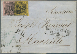 Baden - Marken Und Briefe: 1855, Brief Mit 9 Kr. Schwarz Auf Lilarosa Und Leicht überlappend Geklebt - Altri & Non Classificati