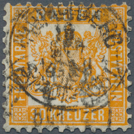 Baden - Marken Und Briefe: 1862, Wappen 30 Kr. Dunkelgelblichorange Mit K1 "HEIDELBERG 19 OCT" In Gu - Altri & Non Classificati