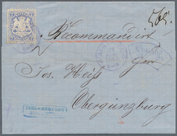 Bayern - Marken Und Briefe: 1870, 7 Kr Mattultramarin, Einzelfrankatur Auf Einschreibebrief Von AUGS - Altri & Non Classificati
