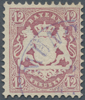 Bayern - Marken Und Briefe: 1870, 12 Kr. Lila, Wz. 15,5mm Rauten, Farbfrisches Exempalr In Sehr Gute - Andere & Zonder Classificatie