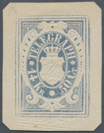 Bayern - Telegrafenmarken: 1870, 14 Kr. / 50 C. Violettgrau (statt Blau), Ungezähnter Vorlagedruck, - Andere & Zonder Classificatie