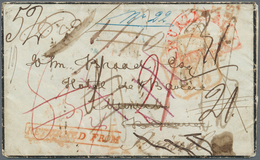 Bayern - Besonderheiten: 1855, Brief Aus LONDON Adressiert Nach MÜNCHEN Mit "Auslagen"und Rotem Halb - Autres & Non Classés