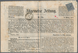 Bayern - Besonderheiten: 1858 Augsburger "Allgemeine Zeitung" Vom 15. März 1858, Verschickt Nach Ver - Sonstige & Ohne Zuordnung