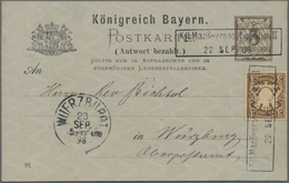 Bayern - Besonderheiten: 1896, "Kgl. Manöverpost-Expedition II / 22 SEP 96", Sehr Klarer R2 2 X Auf - Otros & Sin Clasificación