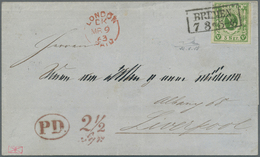 Bremen - Marken Und Briefe: 1859, 5 Sgr. Dunkelolivgrün Mit Ra2 "BREMEN 7.3.(63)" Auf Faltbriefhülle - Brême