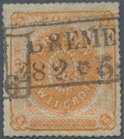 Bremen - Marken Und Briefe: 1863, Wappen 2 Gr. Durchstochen, Bräunlichorange, Normales Papier Mit Ra - Bremen