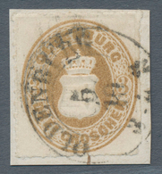 Oldenburg - Marken Und Briefe: 1862: Wappen 3 Gr. Braun, Weit Durchstochen, Auf Briefstück, Schwarze - Oldenburg