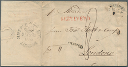 Preußen - Vorphilatelie: 1832, Cholerabrief Aus SANGERHAUSEN Mit Nierenstempel über Hollen Nach Lond - Prephilately